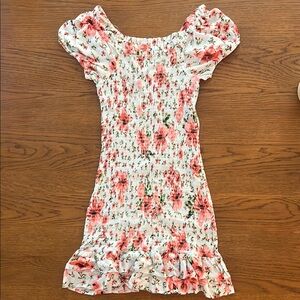 Floral Pink and Blue Dress